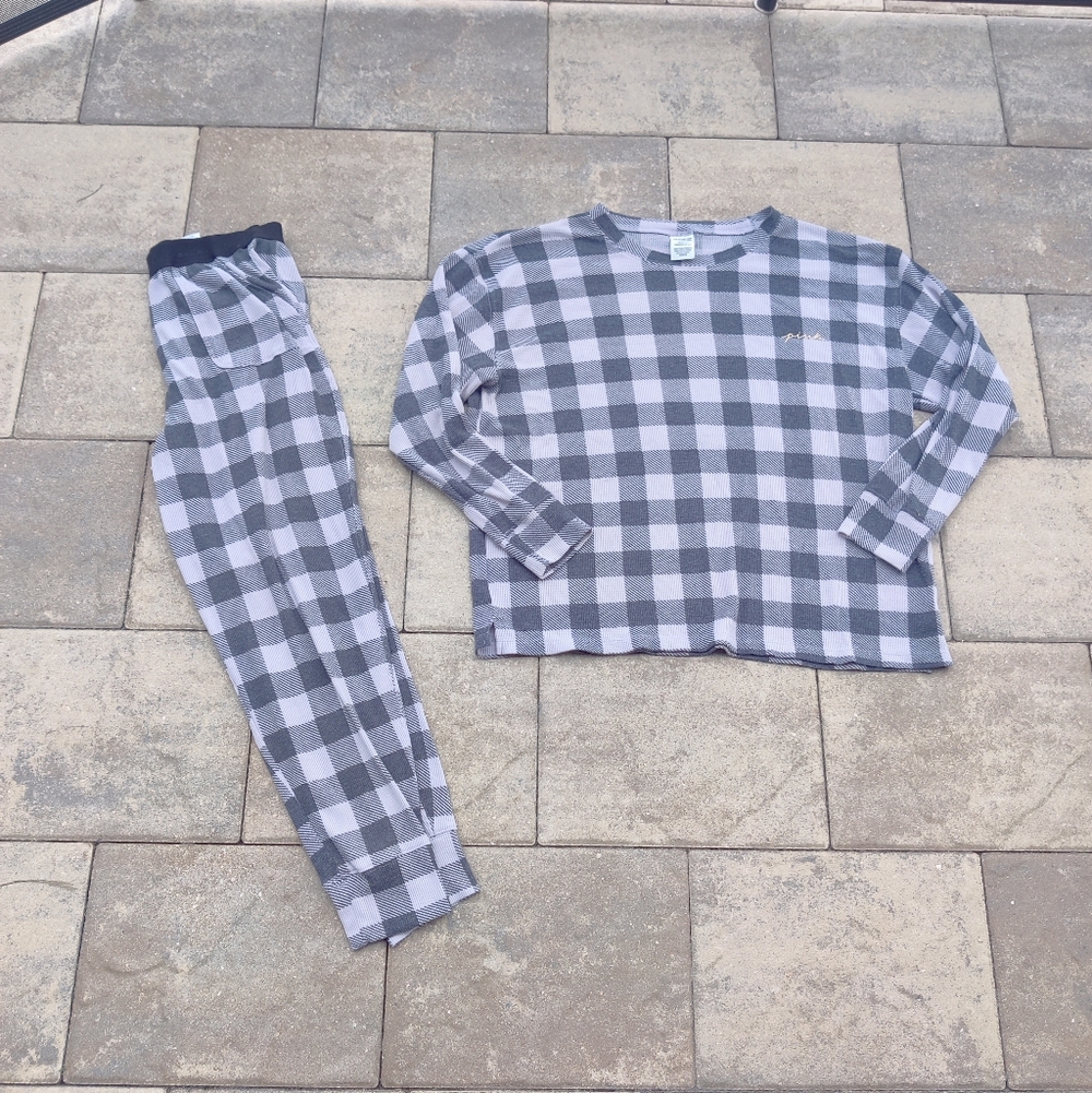 Cozy Checkered Print Pajama Set